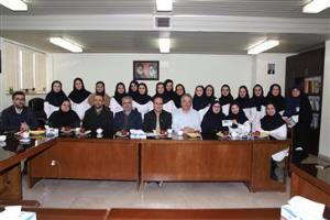 حضور معاونت محترم درمان دانشگاه و رئیس اداره پرستاری جهت بزرگداشت روز پرستار در دانشکده دندانپزشکی