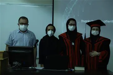 جلسه دفاع از پایاننامه دستیار تخصصی گروه دندانپزشکی ترمیمی خانم دکتر المیرا ساعتی